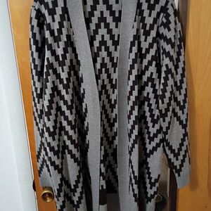 Cyrus Brown and Gray Geometric Cardigan